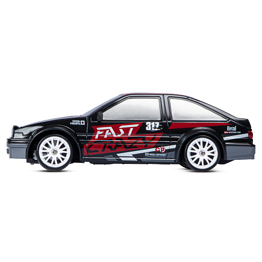 Машинка скоростная для дрифта на радиоуправлении AUTODRIVE, 1:24 2.4G, 4WD, 4 канала: вперед/назад, повороты, сменные шины, свет, с зарядкой, цвет черный, в/к 24,1х10,3х23,7 см в Джамбо Тойз #5