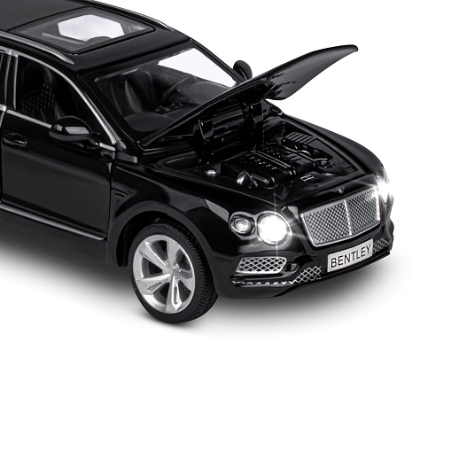 ТМ "Автопанорама" Машинка металлическая 1:34 Bentley Bentayga, черный, свет, звук, откр. двери, капот и багажник, инерция, в/к 17,5*13,5*9 см в Джамбо Тойз #20