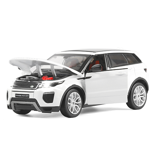 ТМ "Автопанорама" Машинка металлическая 1:24 Land Rover Range Rover Evoque HSE 2017, белый, откр. двери и капот, свет, звук, свободный ход колес, в/к 24,5*12,5*10,5 см в Джамбо Тойз #2