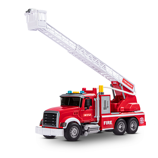 AUTODRIVE_Фрикционная Пожарная машина,помповый механизм,стреляет водой,звук,свет,на бат.,в гофрокор. 31*11*14,5см в Джамбо Тойз #4