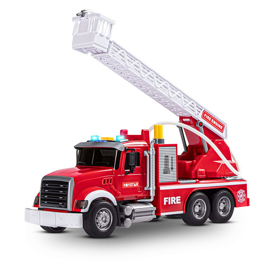 AUTODRIVE_Фрикционная Пожарная машина,помповый механизм,стреляет водой,звук,свет,на бат.,в гофрокор. 31*11*14,5см в Джамбо Тойз #14