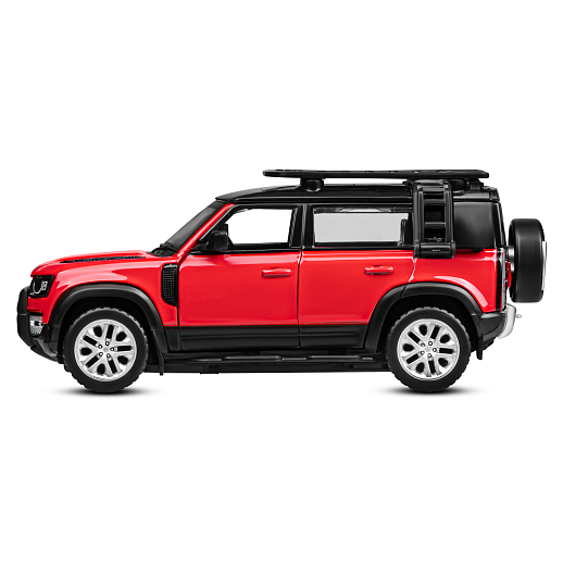 Машинка металлическая 1:43 2020 Land Rover Defender 110, красный, тюнинг, откр. двери, свободный ход колес, в/к 23,5*10*4 см в Джамбо Тойз #7