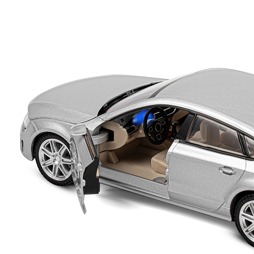 ТМ "Автопанорама" Машинка металлическая 1:24 Audi A7, серебряный, откр. двери, капот и багажник, свет, звук, свободный ход колес, в/к 24,5*12,5*10,5 см в Джамбо Тойз #13