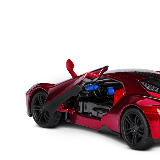 ТМ "Автопанорама" Машинка металлическая 1:32 Ford GT, красный, откр. двери, свет, звук, инерция, в/к 19*9*7 см в Джамбо Тойз #6