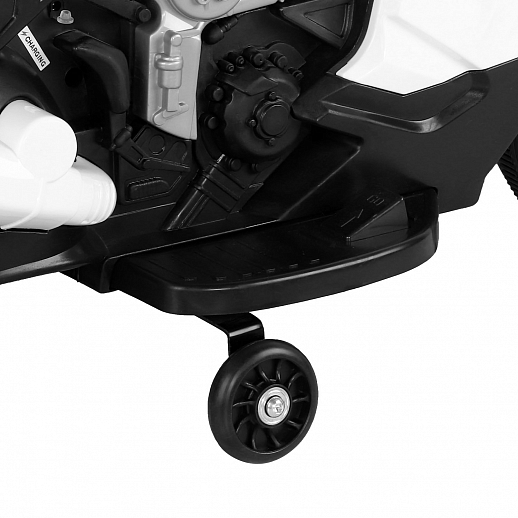 Электромотоцикл детский на аккумуляторе 6V4AH*1, 1 мотор, запуск кнопкой, свет, звук, USB вход, 80*40*53 см, Цвет - белый в Джамбо Тойз #7