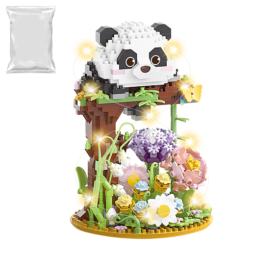 Конструктор "Панда" 999 дет., со светом,  в/п в Джамбо Тойз