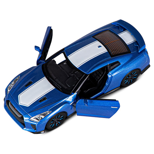 ТМ "Автопанорама" Машинка металлическая 1:32 Nissan GT-R (R35), синий, откр. двери, свет, звук, инерция в/к 18*13,5*9 см в Джамбо Тойз #13