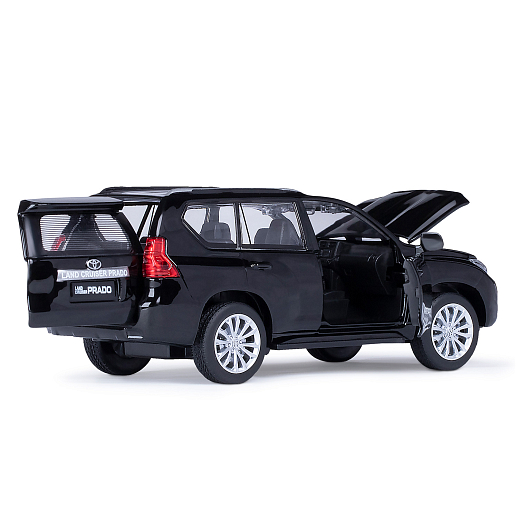 ТМ "Автопанорама" Машинка металлическая 1:32 Land Cruiser Prado, черный, свет, звук, откр. двери, капот и багажник, инерция, в/к 17,5*13,5*9 см в Джамбо Тойз #10