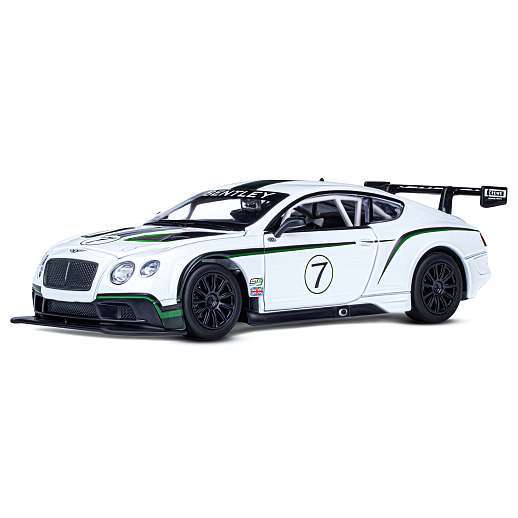 ТМ "Автопанорама" Машинка металл 1:24 Bentley Continental GT3 Concept, белый, свободный ход колес, откр. двери, капот, свет, звук, в/к 24,5*12,5*10,5 см в Джамбо Тойз #2