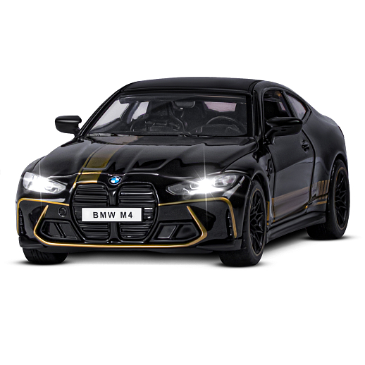 ТМ "Автопанорама" Машинка металлическая 1:32 BMW M4 (G82), черный, открываются двери, свет, звук, инерция, в/к 17,5*13,5*6,5 см в Джамбо Тойз #5