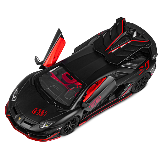 ТМ "Автопанорама" Машинка металлическая, 1:24,  Lamborghini SVJ, черный, открываются двери и багажник, свободный ход колес, световые и звуковые эффекты, в/к 24,5х12,5х10,5 см в Джамбо Тойз #13