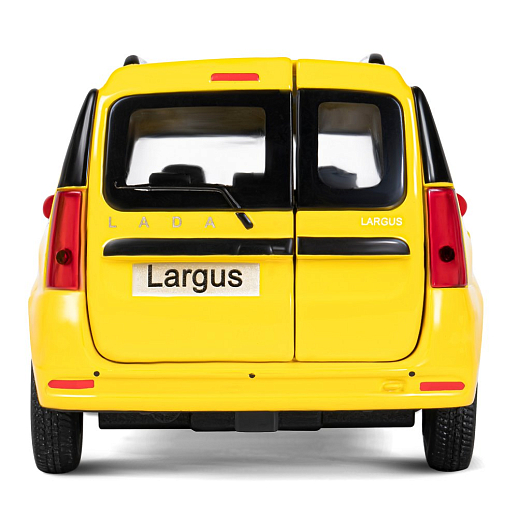 Машинка металлическая Яндекс Go, инерционная, коллекционная модель LADA LARGUS, масштаб 1:24, цвет желтый, открываются 4 двери, капот, багажник, свет, звук, в/к 24,5*12,5*10,5 см в Джамбо Тойз #11
