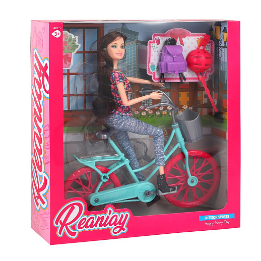 Кукла, в компл.велосипед, аксесс., в ассорт., в/к 31х10х33 см в Джамбо Тойз #13