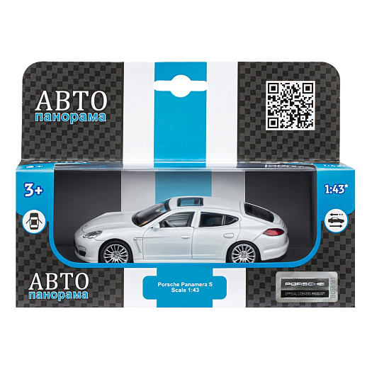 ТМ "Автопанорама" Машинка металлическая 1:43 Porsche Panamera S, белый, откр. двери, инерция, в/к 17,5*12,5*6,5 см в Джамбо Тойз #3