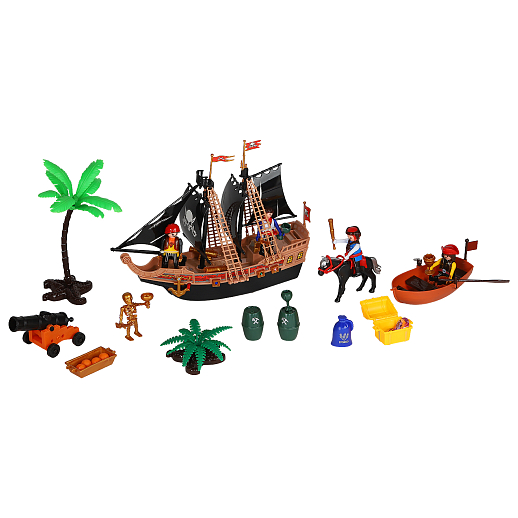 Набор "Пиратский корабль" со звуком и светом + фигурки и аксесс., в/к  44*14*26 см в Джамбо Тойз #3