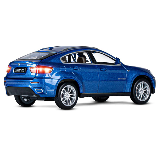 ТМ "Автопанорама" Машинка металлическая 1:32 BMW X6, синий, свет, звук, откр. двери, капот и багажник, инерция, в/к 17,5*13,5*9 см в Джамбо Тойз #11