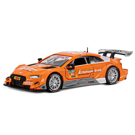 ТМ "Автопанорама" Машинка металлическая 1:32 Audi RS 5 DTM, оранжевый, свет, звук, откр. двери, инерция, в/к 17,5*13,5*9 см в Джамбо Тойз #2