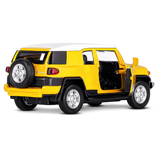 ТМ "Автопанорама" Машинка металлическая 1:32  Toyota FJ Cruiser, желтый, свет, звук, откр. двери, инерция, в/к 17,5*13,5*9 см в Джамбо Тойз #15