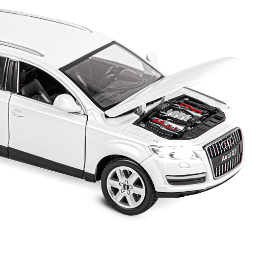ТМ "Автопанорама" Машинка металлическая 1:24 Audi Q7, белый, откр. двери, капот и багажник, свет, звук, свободный ход колес, в/к 24,5*12,5*10,5 см в Джамбо Тойз #19