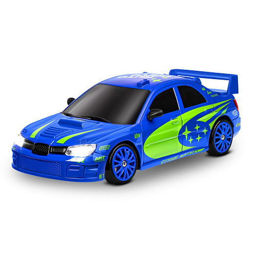 Машинка скоростная для дрифта на радиоуправлении AUTODRIVE, 1:24 2.4G, 4WD, 4 канала: вперед/назад, повороты, сменные шины, свет, с зарядкой, цвет синий, в/к 24,1х10,3х23,7 см в Джамбо Тойз #2