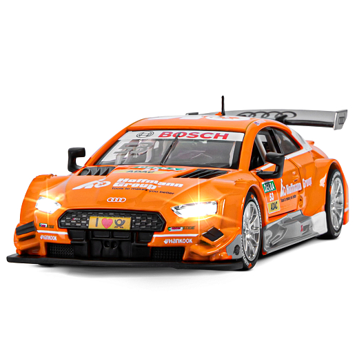 ТМ "Автопанорама" Машинка металлическая 1:32 Audi RS 5 DTM, оранжевый, свет, звук, откр. двери, инерция, в/к 17,5*13,5*9 см в Джамбо Тойз #5