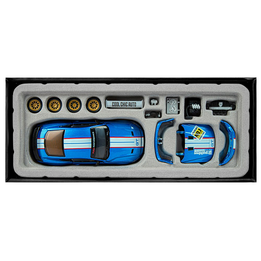 ТМ "Автопанорама" Машинка металлическая 1:43 Ford Mustang GT, синий, тюнинг, откр. двери, свободный ход колес, в/к 23,5*10*4 см в Джамбо Тойз #20