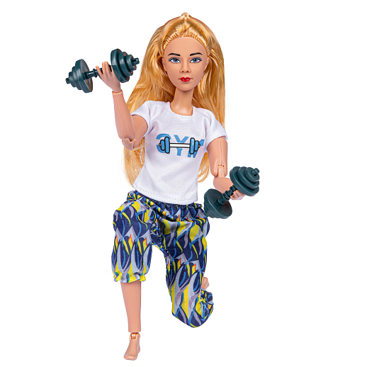 Кукла с гантелями и скамьей, в/к 23*6*31,5 см в Джамбо Тойз #9