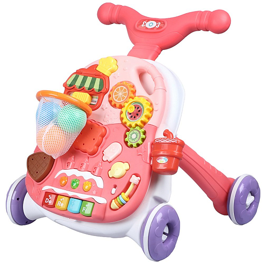 Ходунки, игровой центр, свет, звук, цвет розовый, в/к 38х11х34,5 см в Джамбо Тойз #3