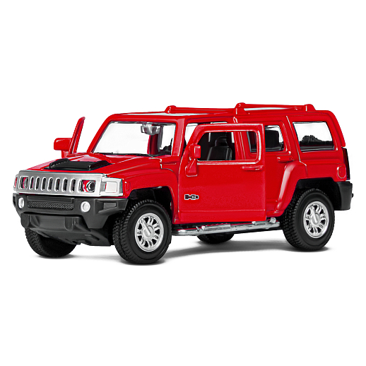 ТМ "Автопанорама" Машинка металлическая 1:43  Hummer H3, красный, откр. двери, инерция, в/к 17,5*12,5*6,5 см в Джамбо Тойз #5