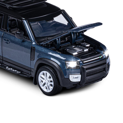 ТМ "Автопанорама" Машинка металлическая 1:32 Land Rover Defender 110, синий, откр.4 двери, капот, багажник, свет, звук, свободный ход колес, в/к 18*13,5*9 см в Джамбо Тойз #17