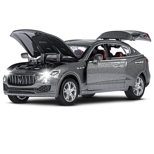 ТМ "Автопанорама" Машинка металл.1:32 Maserati Levante SUV, серый, откр. двери и капот, свет, звук, инерция в/к 18*9*13,5 см в Джамбо Тойз #7