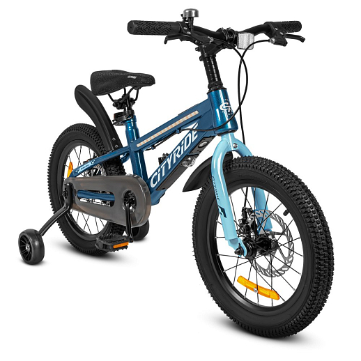 Двухколесный велосипед CITYRIDE, модель CR-B2-10, колеса 16 дюймов, рама сталь, дисковые механические тормоза, свет в раме, балансирные колеса, BT, цвет темно-зеленый в Джамбо Тойз #5