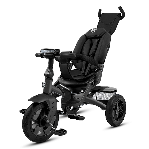 Детский трехколесный велосипед с ручкой CITY-RIDE LUNAR. Поворотное сиденье 360, складная крыша D600, подножки, надувные колеса 12/10, фара в Джамбо Тойз #2