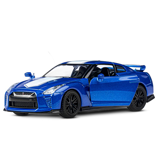 ТМ "Автопанорама" Машинка металлическая 1:42 Nissan GT-R (R35), синий, откр. двери, инерция, в/к 17,5*12,5*6,5 см в Джамбо Тойз #6