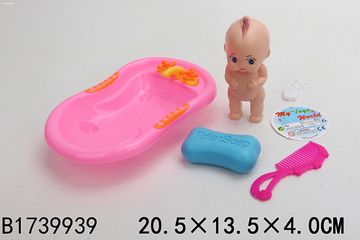 Кукла пупс, набор для купания, 20,5*13,5*4 см в Джамбо Тойз