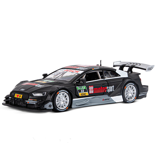ТМ "Автопанорама" Машинка металлическая  1:32 Audi RS 5 DTM, черный матовый, свет, звук, откр. двери, инерция, в/к 17,5*13,5*9 см в Джамбо Тойз #2