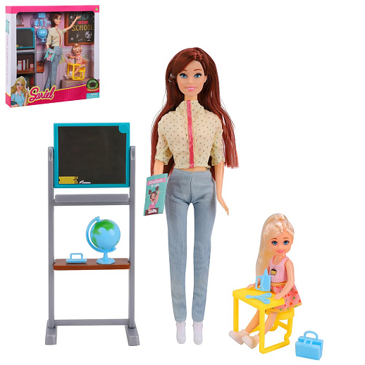 Игровой набор "Школа", в комплекте две куклы, мебель, аксессуары, в/к 32*6*32,5 см в Джамбо Тойз