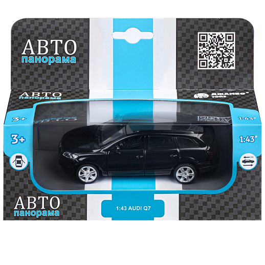 ТМ "Автопанорама" Машинка металлическая 1:43 Audi Q7, черный, откр. двери, инерция, в/к 17,5*12,5*6,5 см в Джамбо Тойз #4