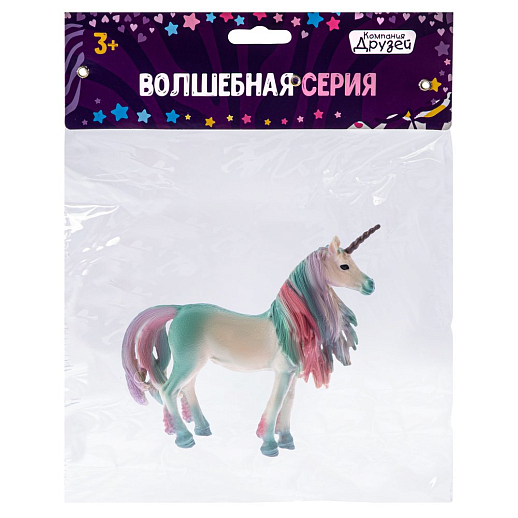 ТМ "КОМПАНИЯ ДРУЗЕЙ", серия "Животные планеты Земля", игрушка "Единорог", голубой, в/п 18*4,3*10,8 см в Джамбо Тойз #5