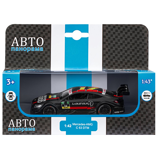 ТМ "Автопанорама" Машинка металлическая 1:42 Mercedes-AMG C 63 DTM, черный матовый, откр. двери, инерция, в/к 17,5*12,5*6,5 см в Джамбо Тойз #5