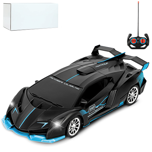 AUTODRIVE Р/У Машинка, 1:18, 4 канала, свет, черно-синий, в/к 10,5*8*21,5 см в Джамбо Тойз