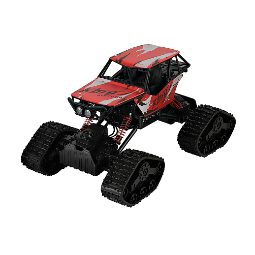 Р/у краулер 4WD на ГУСЕНИЧНОМ ХОДУ, М1:12,2.4GHz,в компл.4сменн. Кол.,5кан:вп/н,пов,преод.препятс,металл.куз,2 цв.в асс,с зар.устр,в/к46,5*26,5*26см в Джамбо Тойз #22