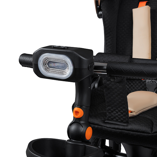 Трехколесные велосипед CITYRIDE, металл,  колеса PVC 12"/10", попрот. наколон. Сиденье с крышей,  род ручка, наклон руль, функц. фара, тормоз, корзинка в Джамбо Тойз #14