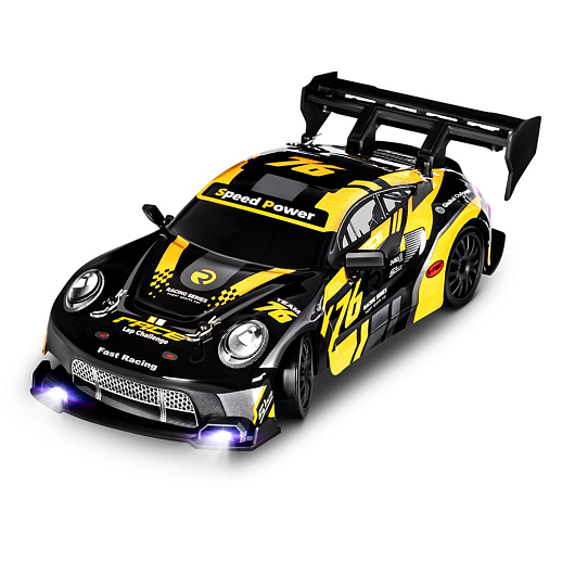 Р/У Машина для дрифта,1:24,2.4GHz,4WD,свет,с аккум, цвет желтый/черный, в/к 28*8*22,5см в Джамбо Тойз #9