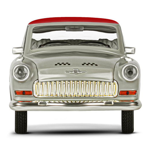Машинка металлическая Автопанорама, инерционная, коллекционная модель Волга ГАЗ-21 "Такси", свет, звук, открываются двери, капот, багажник, серый, в/к 26*12*11 в Джамбо Тойз #10