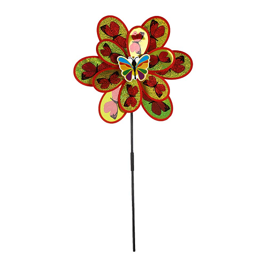 Ветерок,палочка50cм+ цветок большой 38 см и малый 28см, микс, пластик плотный, в наборе 6шт в Джамбо Тойз #8