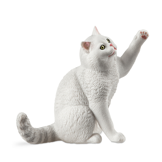 ТМ "DARWIN, Коллекционная фигурка кот "Персидский с поднятой лапой" Белый в/п, 8,5*6,8*8 см в Джамбо Тойз