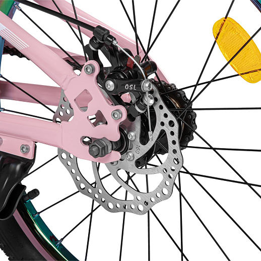 Велосипед CITYRIDE 20", модель CR-B2-12F2, рама сталь, обода двойные алюминий, амортизационная вилка, дисковые меха. Тормоза, цвет розовый в Джамбо Тойз #5