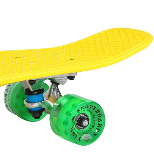 Скейтборд Fish жёлтый,  размер 27"*6", колеса: 59*43мм  78А, PU, ABEC-7 в Джамбо Тойз #4