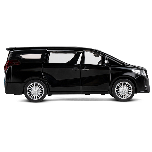 ТМ "Автопанорама" Машинка металлическая, 1:29, Toyota Alphard, черный, откр. передние и боковые двери, багажник, свет, звук, инерция, в/к 19*9*7 см в Джамбо Тойз #10